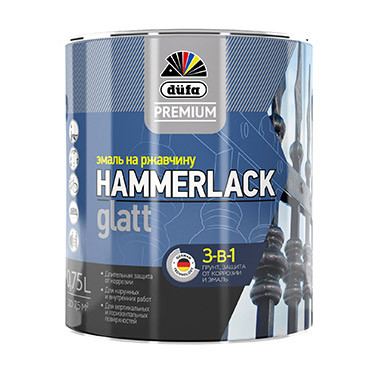 HAMMERLACK на ржавчину гладкая база3 2,5л "DufaPremium" Эмаль HAMMERLACK на ржавчину гладкая база3 2,5л "DufaPremium" Эмаль